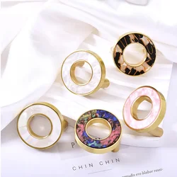 Creative Brass Drawer Handle Personalized Circular Shell Cabinet Furniture Handle Gold Wardrobe Door Children's Room Handle
