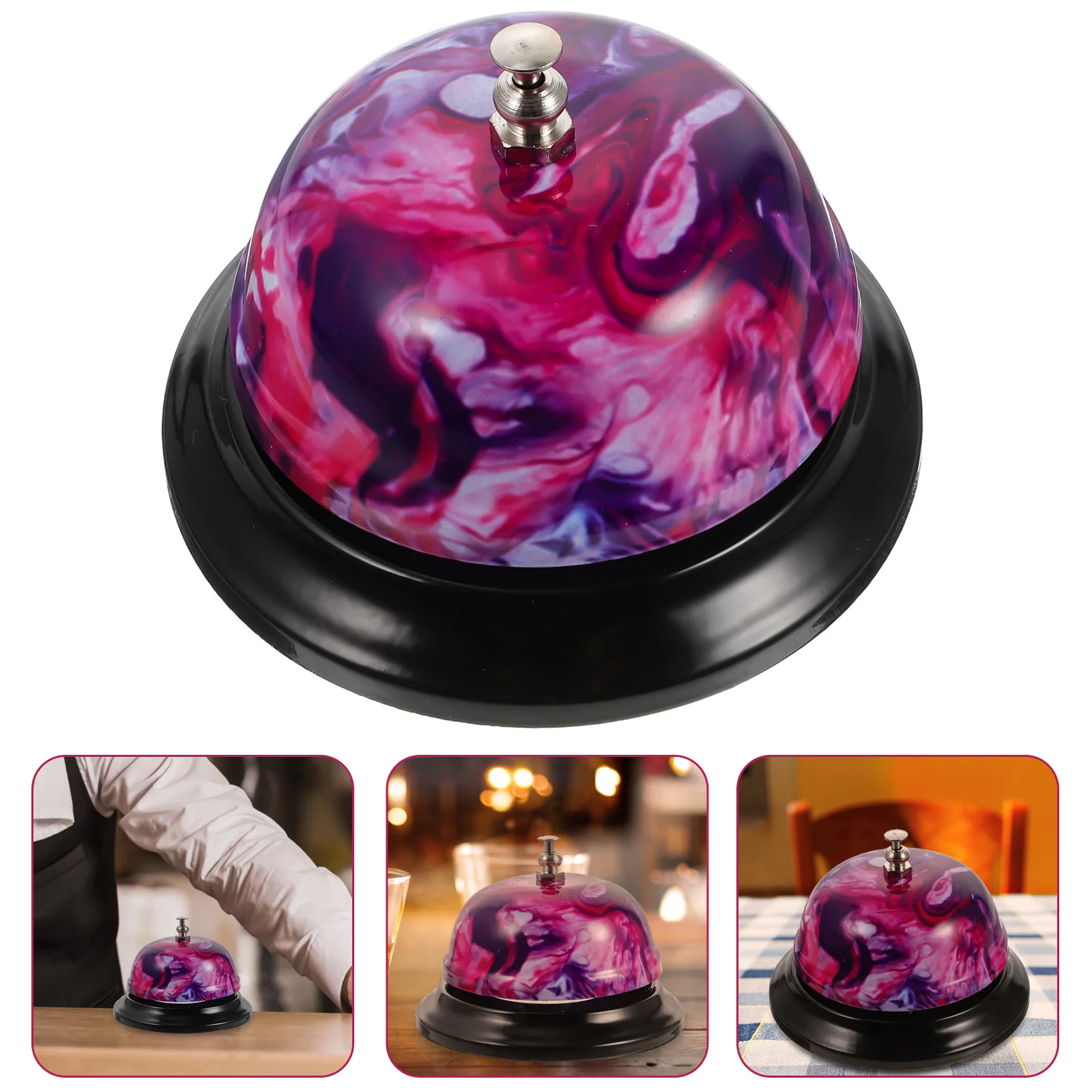 Printed Manual Restaurant Bell Practical Bar Bell Customer Service Bell (Random Style) desk bell service bell