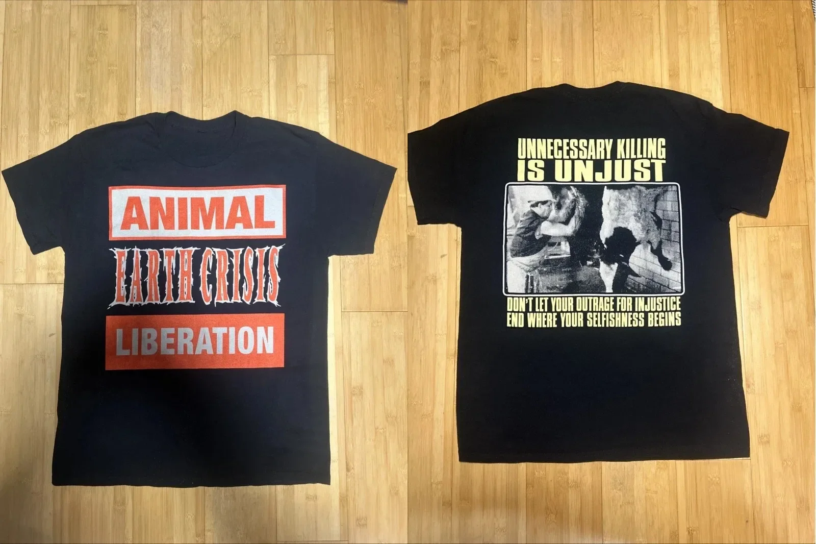 Earth Crisis Band Animal Liberation Double Sided T SHirt Full Size S-5XL