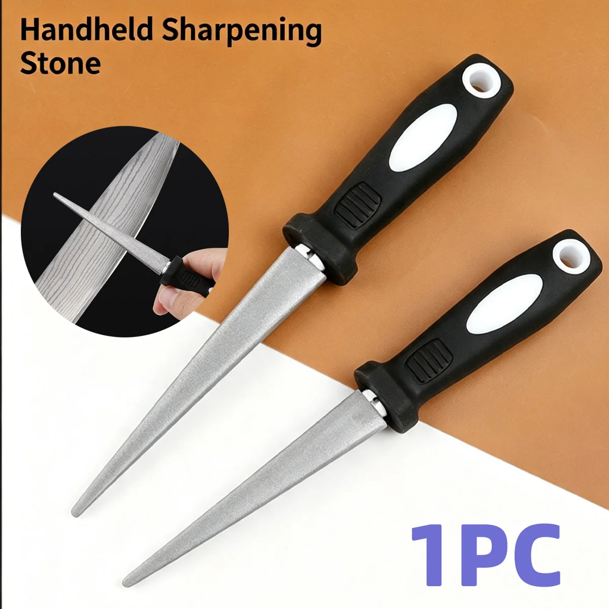 1PC Knife Sharpener Double Sided Sharpening File Portable Handheld Tool For Scissors Pruning Shears Kitchen Knives Garden Tools