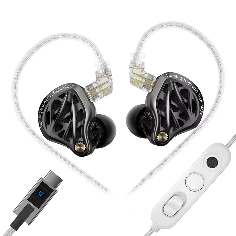 Originele KZ Vibe X Lage Frequentie Vibratie Oordopjes HiFi IEM Diepe Bas Headset Stereo Geluid In-Ear Oortelefoons voor Muziek en Gaming