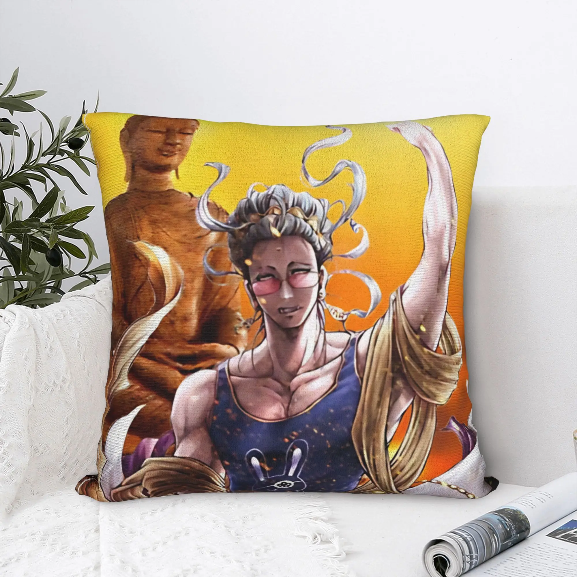 Record Of Ragnarok Buddha  Pillowcase Polyester Cushion Cover Decor Manga Throw Pillow Case Cover Home Zipper 45*45cm