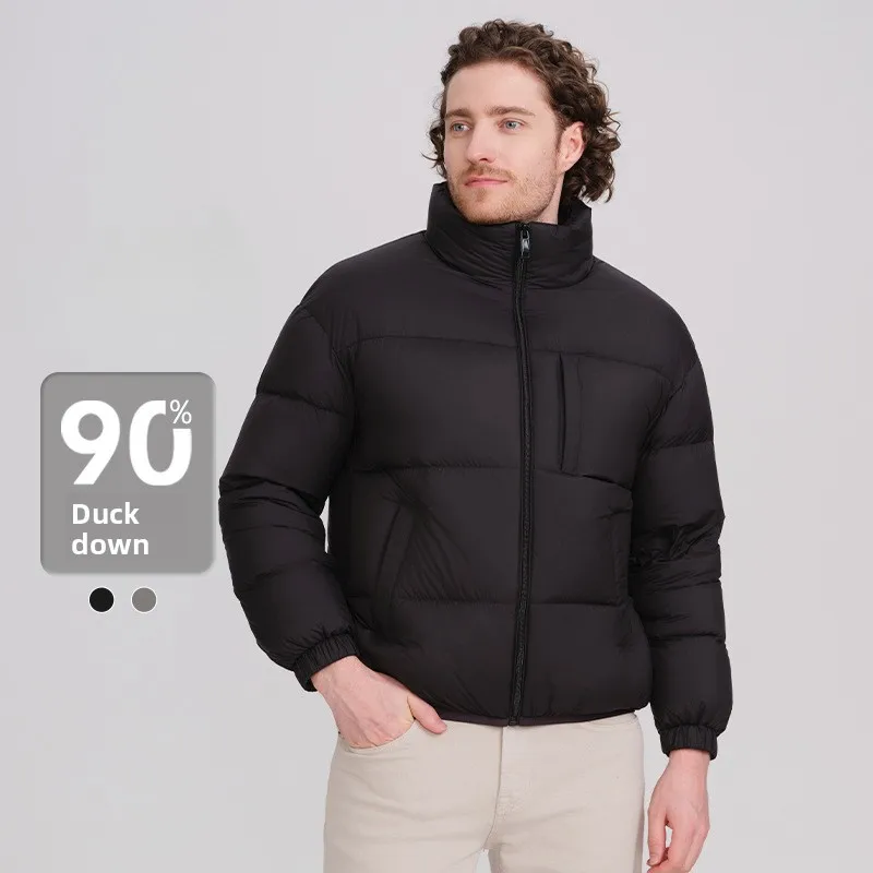 

W2EJOURNEY High Quality EU US Size Luxury Outdoor Clothing Winter Thickened Warm Stand Collar Men90 White Duck Down Jacket