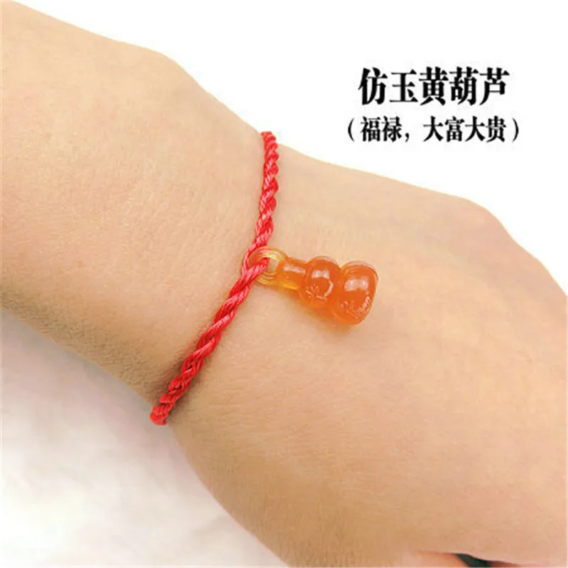 Wholesale Lucky Hand Woven Red Rope Bracelet Animal and Plant Charm Bracelet Suitable for All People men women Boy girl