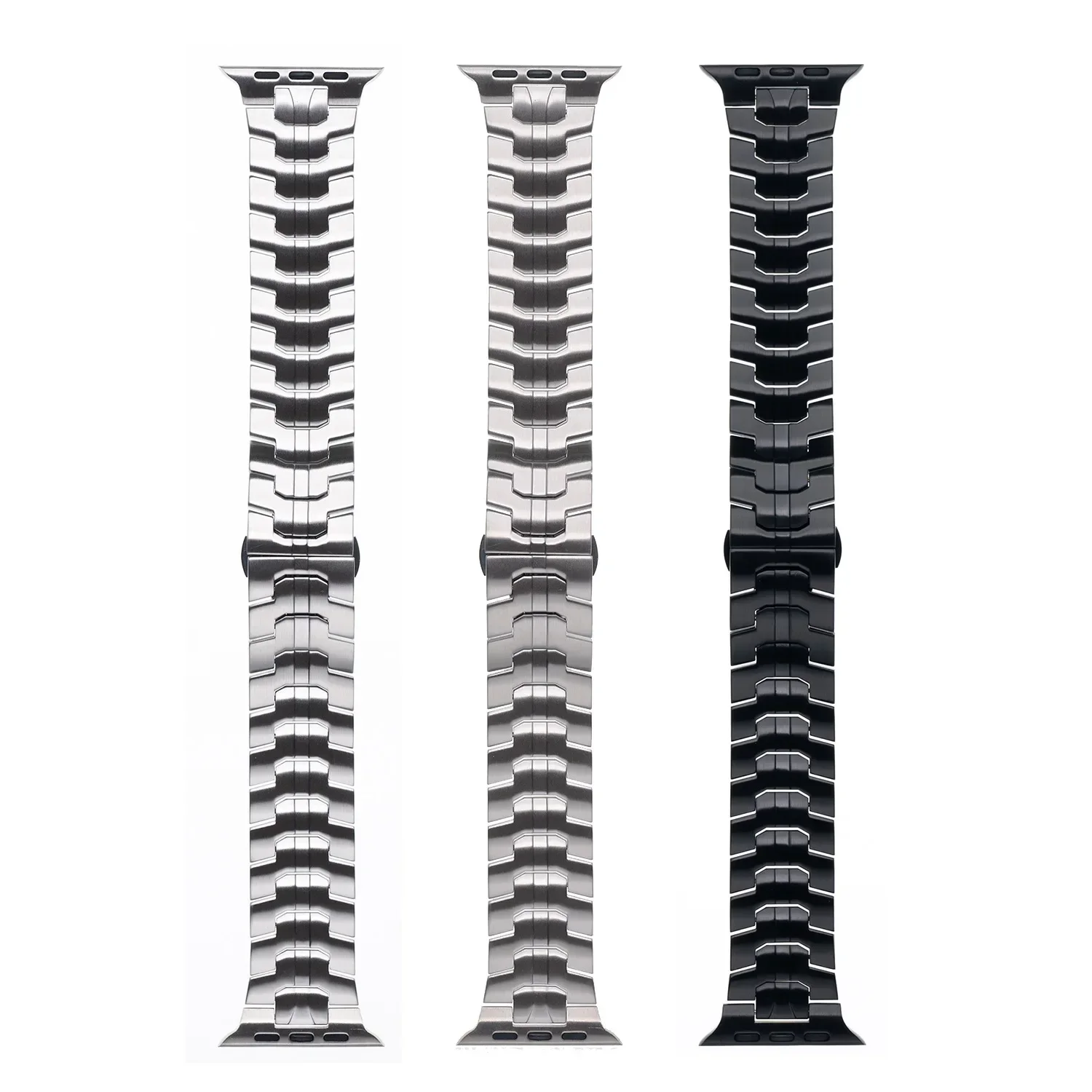 Correa de titanio para Apple Watch 9 Ultra 2 49mm serie 9 45mm 41mm 44mm banda de Metal de lujo para iWatch 8 7 6 5 4 3 SE 42mm 40mm 41mm