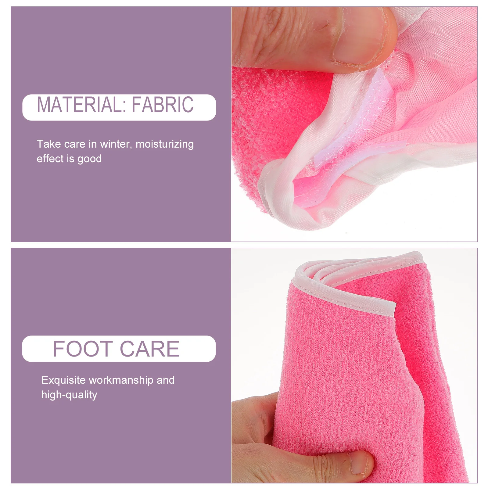 

2Pcs Moisturizing Socks for Feet Softening Rough Heels Cuticles Exfoliating Dead Skin Winter Dryness Relief Moisturizing Socks