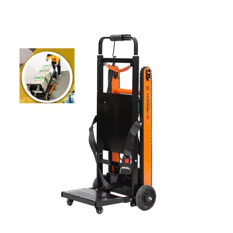 Elektryczny wózek schodowy do podnoszenia ciężkich przedmiotów, wózek ręczny do transportu po schodach.