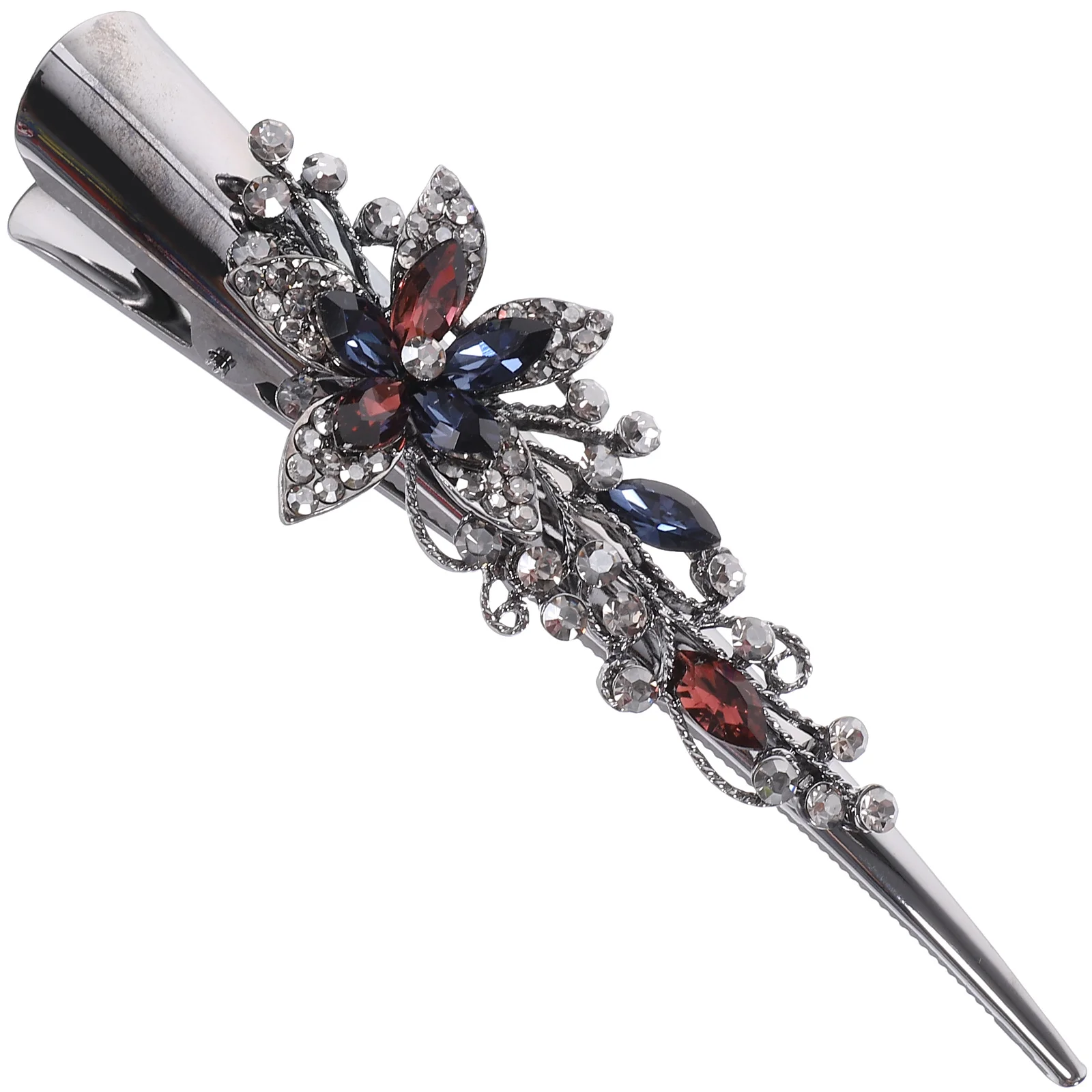 

Retro Rhinestone Hair Clips Large Size Blue Color Women Vintage Accessories For Girls Long Hair Styling Barrettes