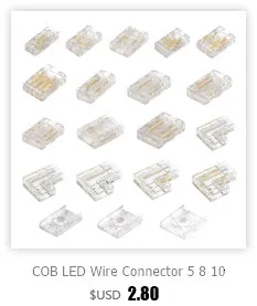 COB-LED-Drahtverbinder, 5, 8, 10 mm Verbindung, lötfreie Mini-Schnalle, FCOB, RGB, CCT, LED-Streifen, Lichter, 2, 3, 4-polig, kein dunkler Bereich – Detail 1