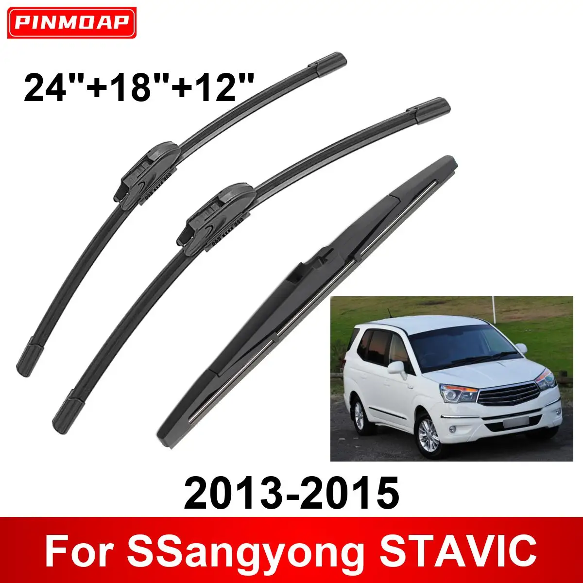 1/2/3/4/6PCS Auto Wischer Für SSangyong STAVIC 2013-2015 Vorne Hinten wischer Klingen Pinsel Auto Zubehör 2013 2014 2015