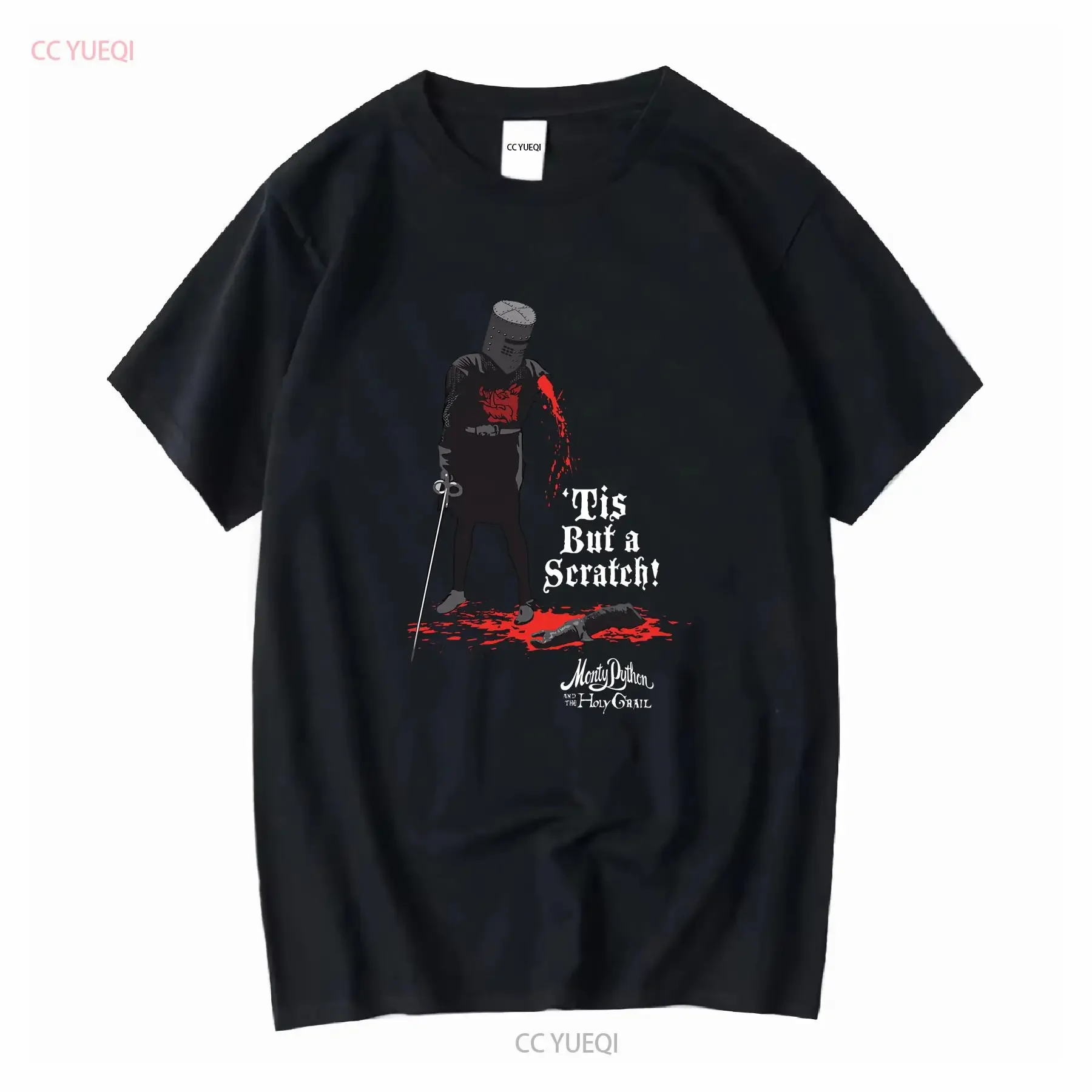 Monty Python Tis But A Scratch T Shirt OFFICIAL vintage Washed Comfortable designer clothes homme Stretched graphic fashion