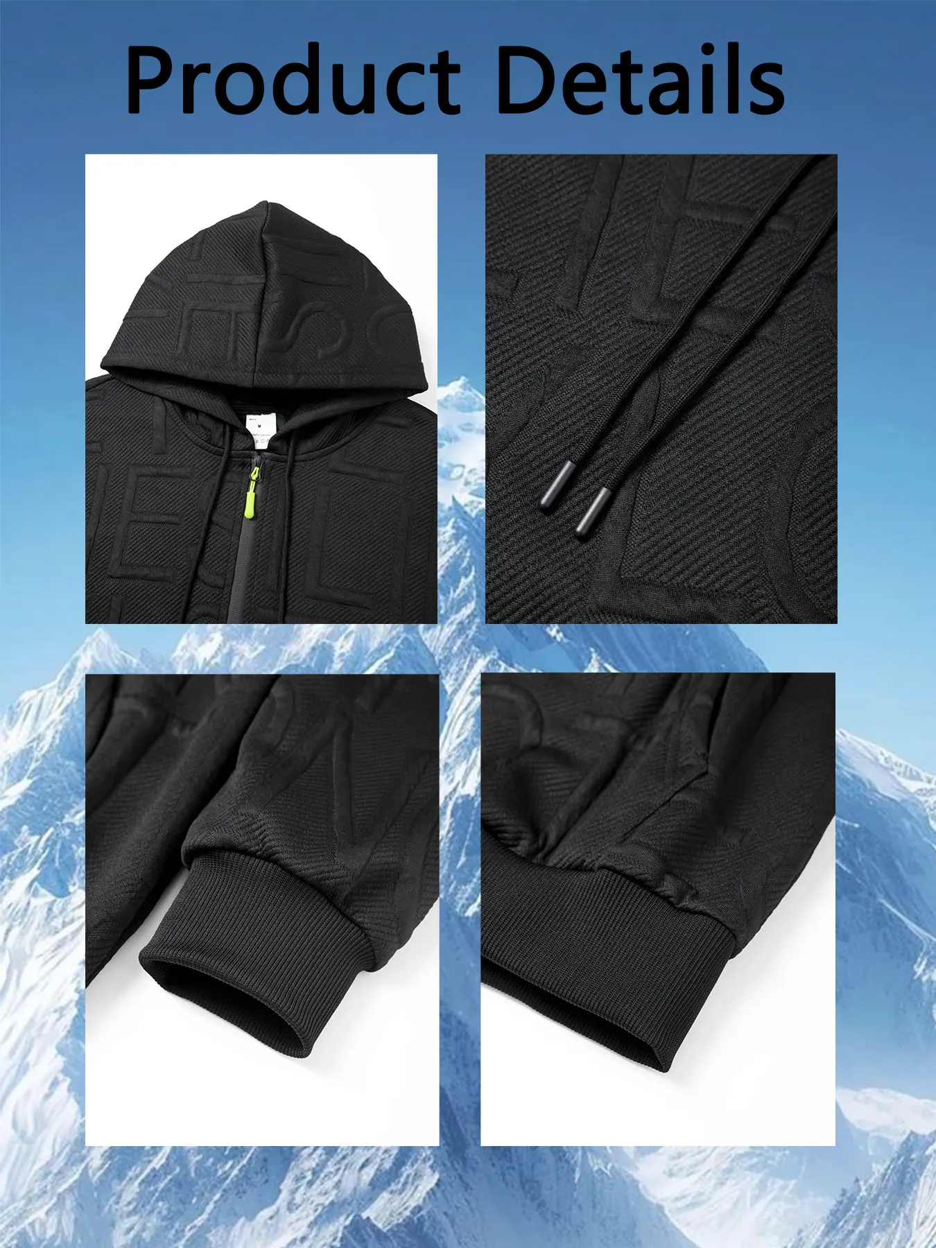 سترة بغطاء للرأس بنصف سحاب للرجال للجري والتمارين والمشي لمسافات طويلة ملابس رياضية للصالة الرياضية أنيقة وبسيطة موضة ربيع الخريف والشتاء سترة رياضية #5