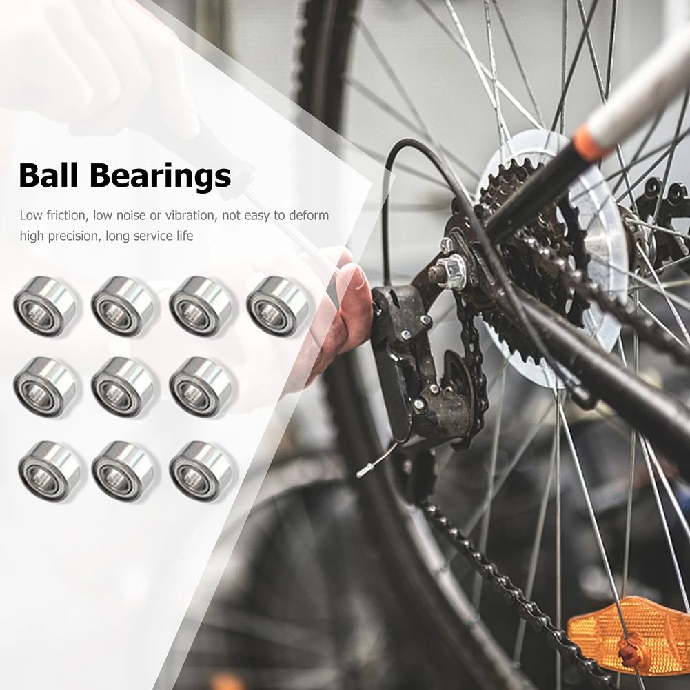 10pcs Inline Roller Skate Bearing 3x10x4mm 623zz Roller Skate Bearings Carbon Steel Silent Ball Bearing Deep Groove for Scooter