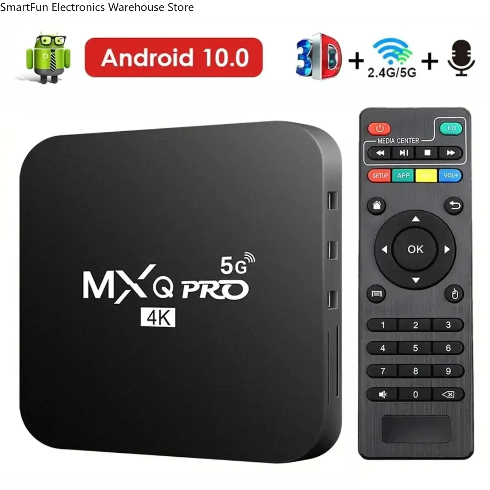 Nuevo Smart TV Box MXQ-PRO 4K HD Android 10,0 Smart TV Box 2,4/5G Dual-WIFI reproductor multimedia de vídeo 3D Home Theater TV decodificador
