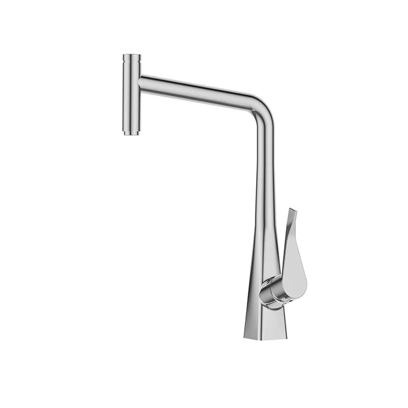 

High-end, one-button, water stop, refined copper, kitchen, faucet T-shaped, anti-splash, pumping, hot and cold
