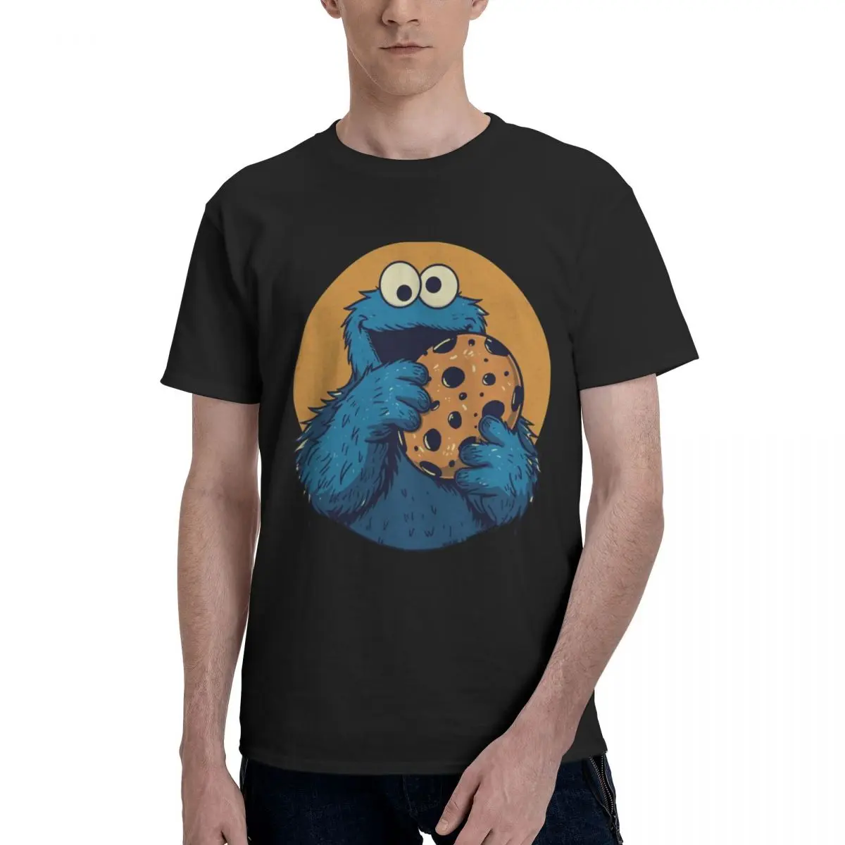 Cookie Monster Sesames Streets Fun T Shirts Graphic Y2K Gifts Crewneck Men Women T-Shirt Tops