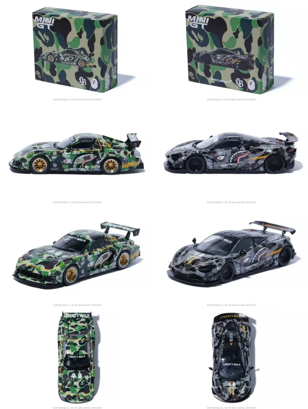 1:64,LBWK x Bape Tokyo Modification Show limited, alloy die-cast