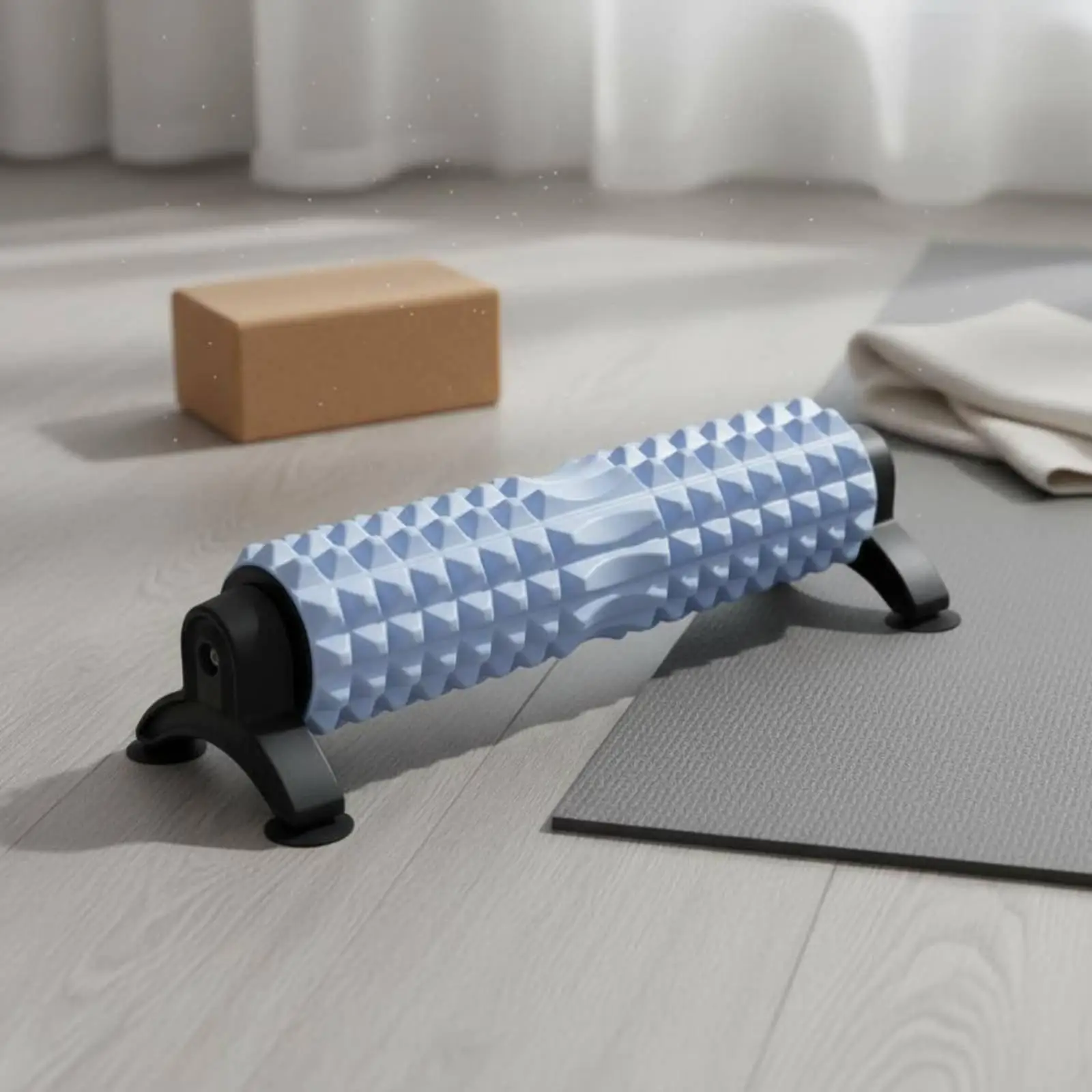 Rouleau en mousse texturé 3D surélevé avec support pour soulager les douleurs musculaires