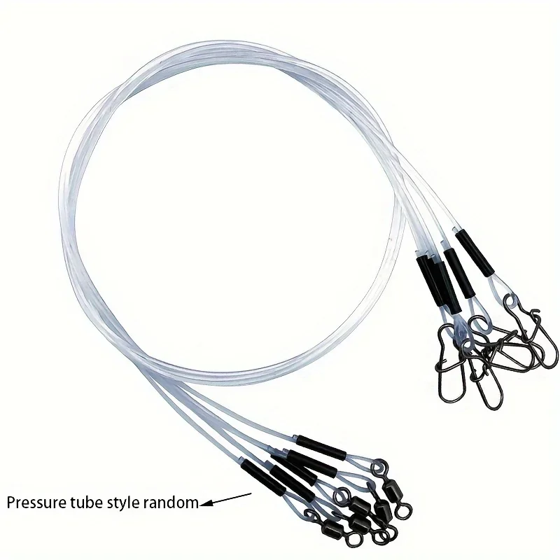 10pcs 100% Fluorocarbon Fishing Line Fishing Rod Fluorocarbon Line With Rolling Swivel And Quick Lock Pressure Test 7-18kg