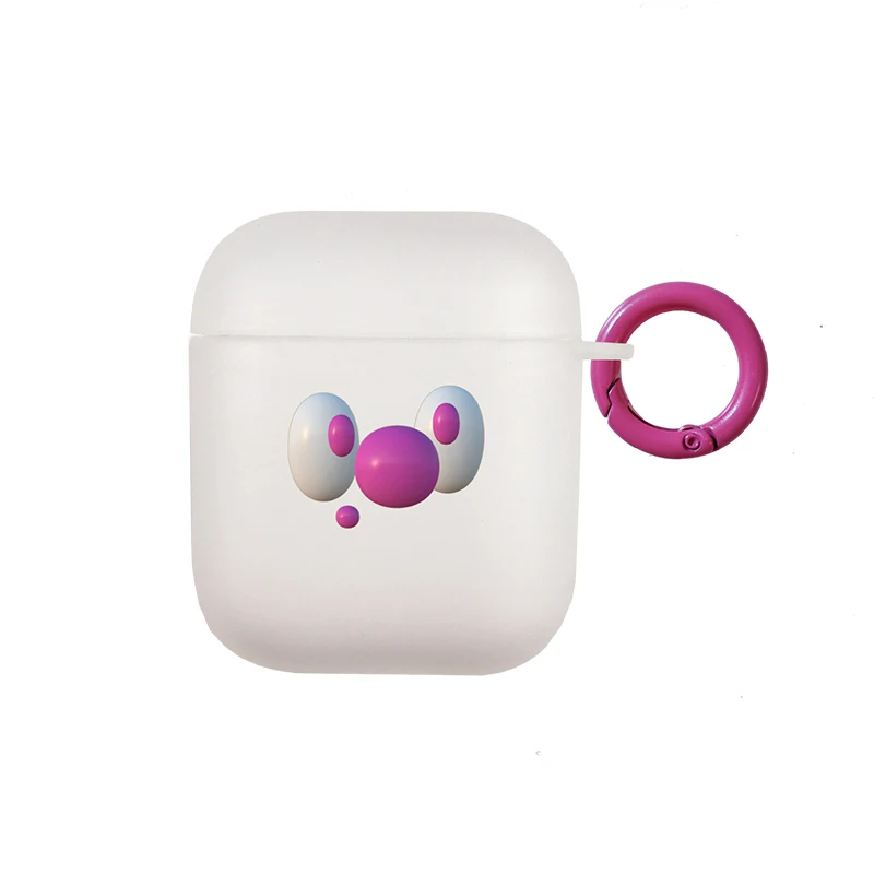 Cartoon Flower Cute Cartoon Frosted TPU Headset Box For Apple airpods 1 2 Pro 3 Case Bluetooth Earphone Case Cover Key Ring