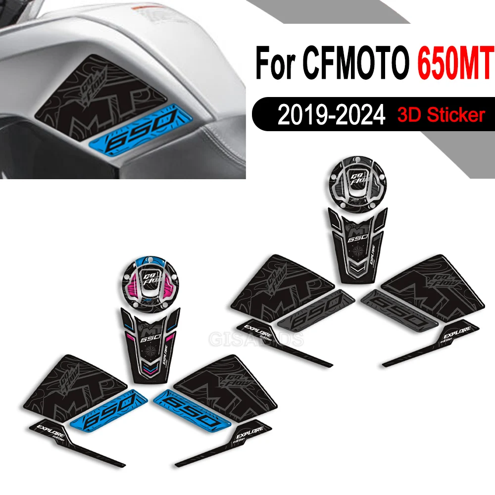 

650MT Motorcycle Tank Pad Side Grips Fuel Oil Knee Stickers Decals For CFMOTO CF MOTO 650 MT Adventure ADV Touring Bike 2019 ON