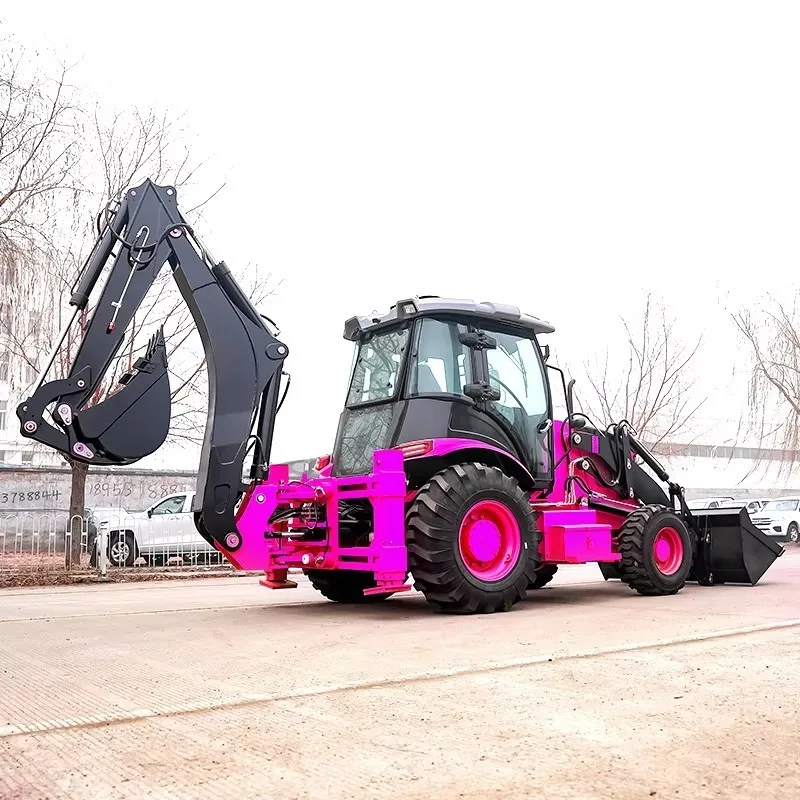 2026 Hot Sale Backhoe Loader 4WD Diesel CE EPA Compact Loader With Extended Arm Deep Digging Farm Construction Equipment