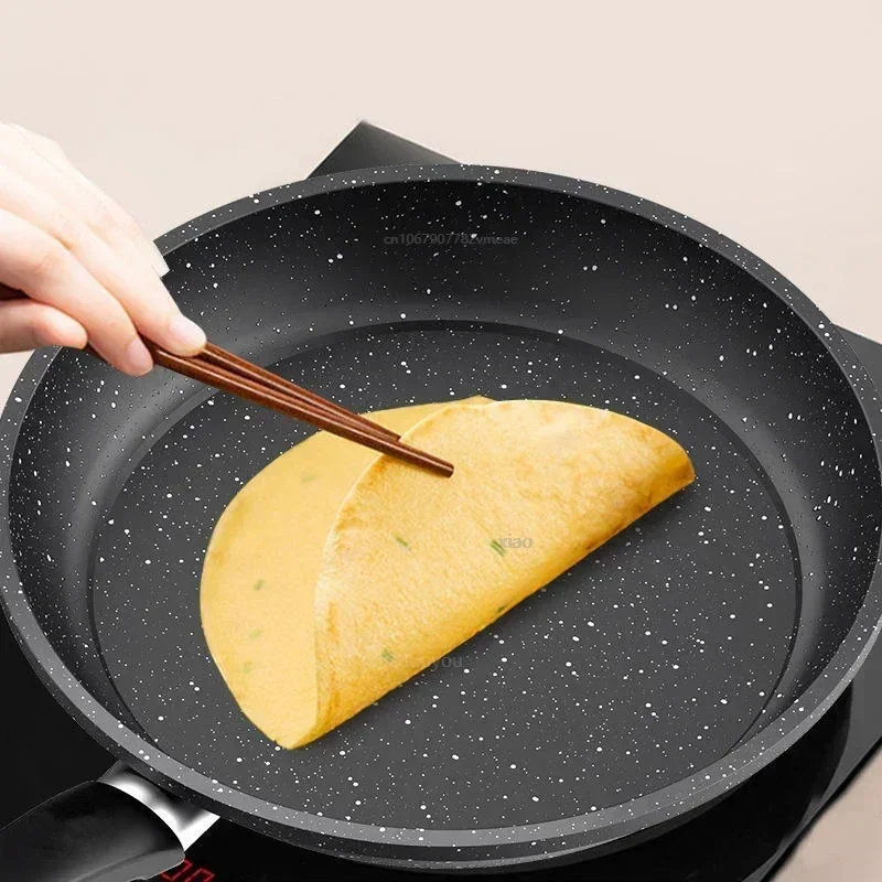 Maifan Stone Non-Stick Frying Pan Saucepan Omelette Cooking Pots Kitchen Egg Steak Skillet Kitchenware for Gas Induction Cooker