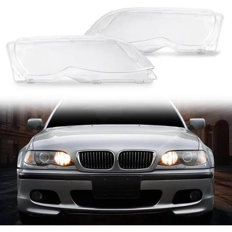 

Линза автомобильных фар L R, прозрачная крышка передних фар для BMW 3 серии E46 4DR 2002-2005 320i 325i 325xi 330i 330xi 2002-2005