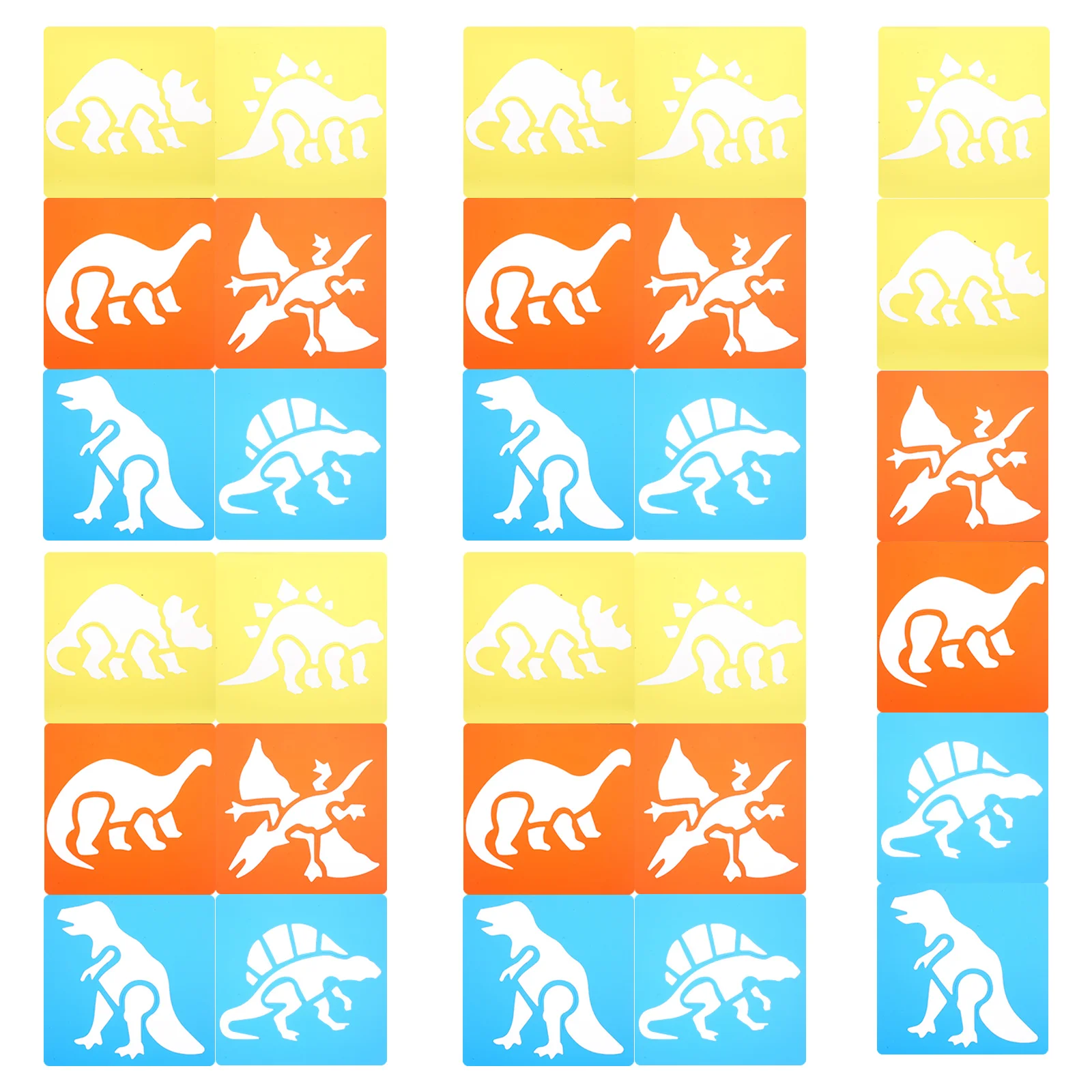 30 قطعة قوالب رسم الديناصور البلاستيك القابلة لإعادة الاستخدام الإستنسل DIY بها بنفسك اللوحة الحرف سكرابوكينغ الحيوان الاستنسل الرسم