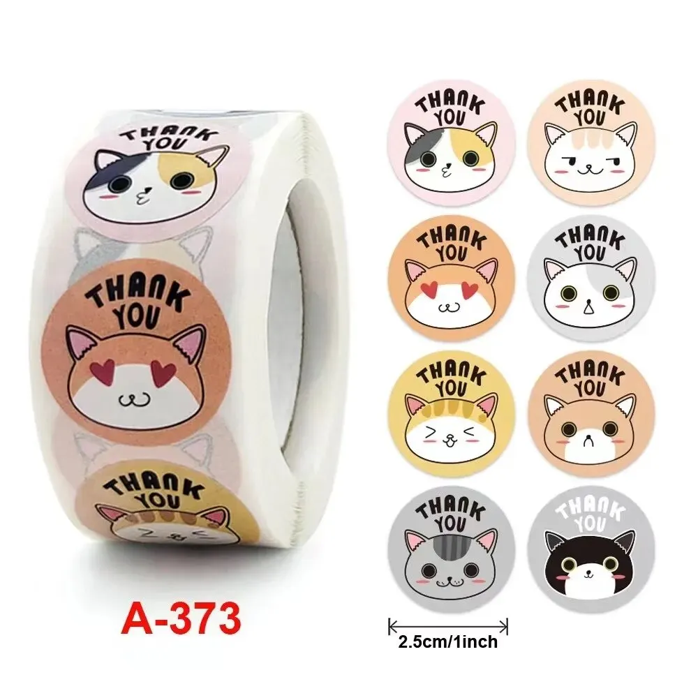 500 Stickers Per Roll Decorative Brochure Stickers with Cute Cartoon Animal Expressions Birthday Gifts Christmas Decorations