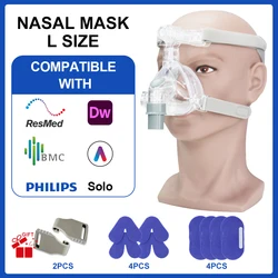 CPAP Nasal Mask nose Mask Máscara with headgear Compatible with ResMed& Philips & Fisher for CPAP Machine Sleep Apnea Anti snor