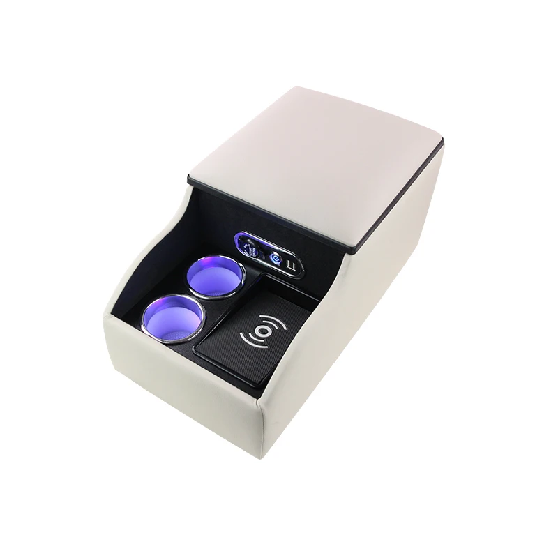 

Universal Car Armrest Box Second Row Seat Armrest Box Multi-function Wireless Charging Bench Console Box