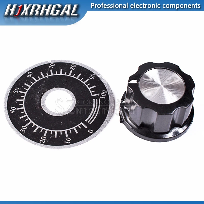 10 set di A03 quadrante manopola + MF-A03 bachelite manopola con il piatto della bilancia foglio di scala potenziometro digitale hjxrhgal