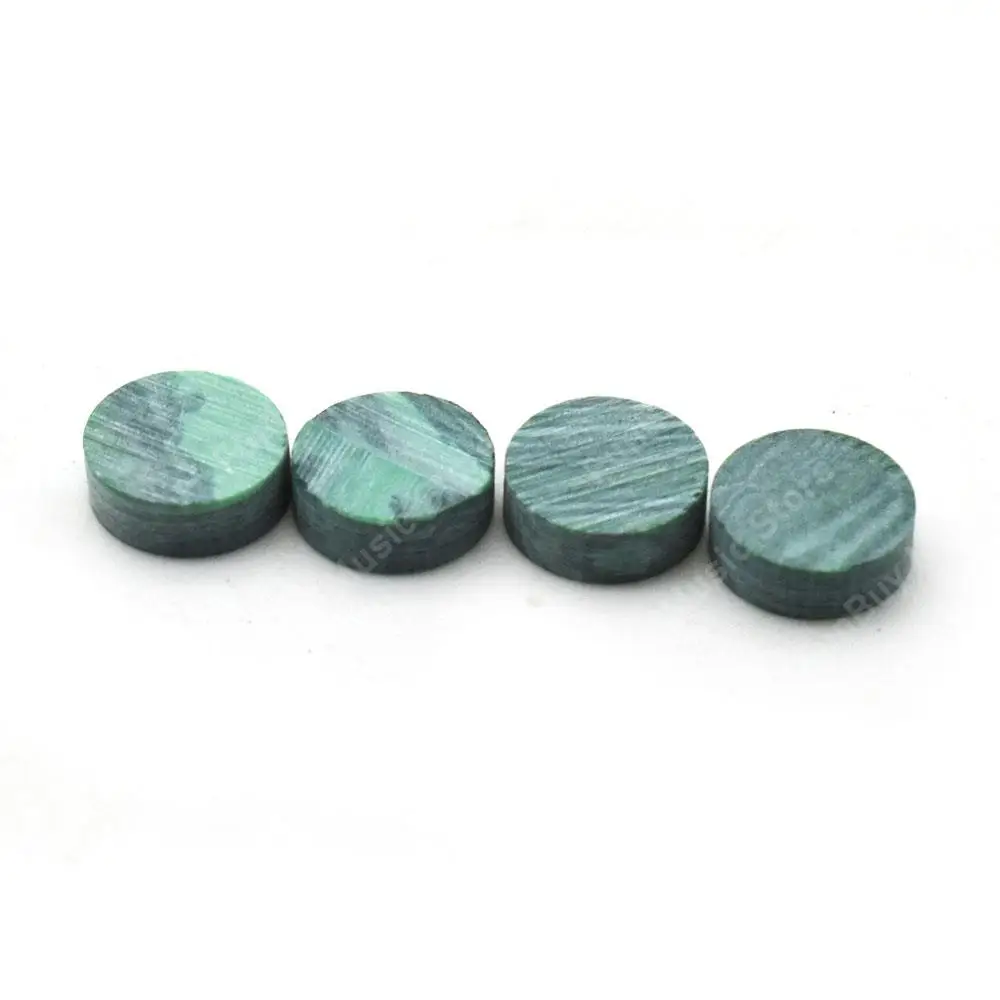 20pcs Acoustic Guitar Bass Electric Guitar Ukulele Fingerboard Inlay Dots Decal Markers Decal Malachite 6.x2mm
