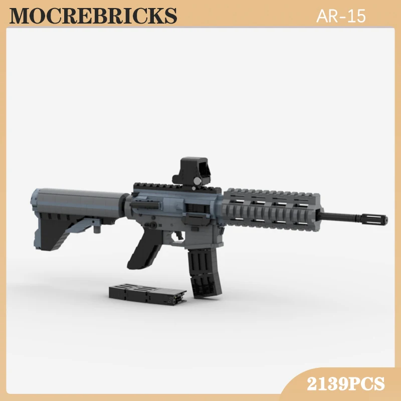 

Classic Military Action Combat Weapon Equipment MOC Building Block Gun AR-15-style Rifle Model Bricks Toys Children XMAS Gifts