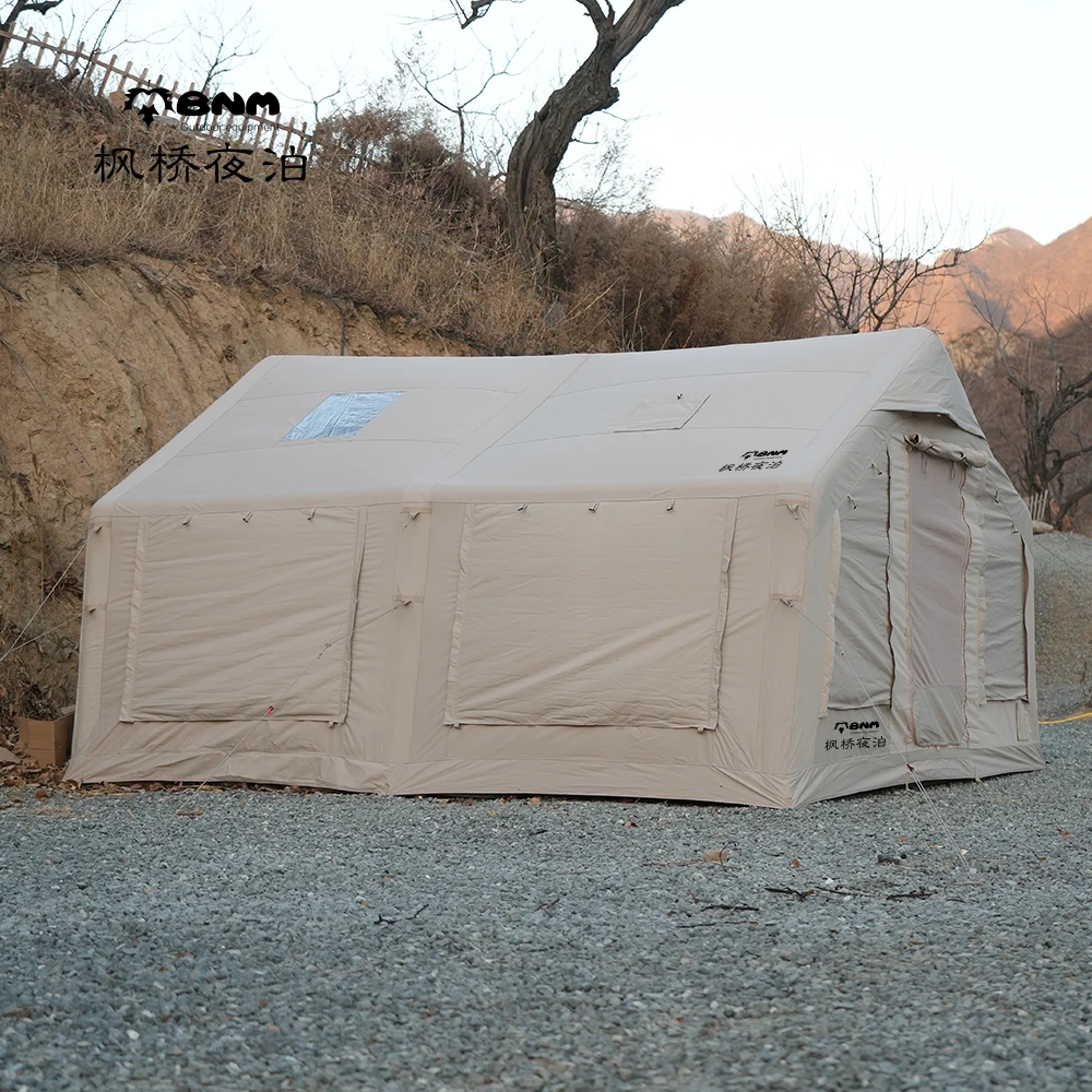 Inflatable Camping Tent, Waterproof Oxford Fabric Large Family Tent, 4x8m 4x6m Outdoor Party Shelter