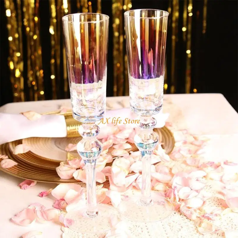 J2Ha Creative Champagne flautas Copa copa cerveza Simple copa vino cristal para boda decoración celebración