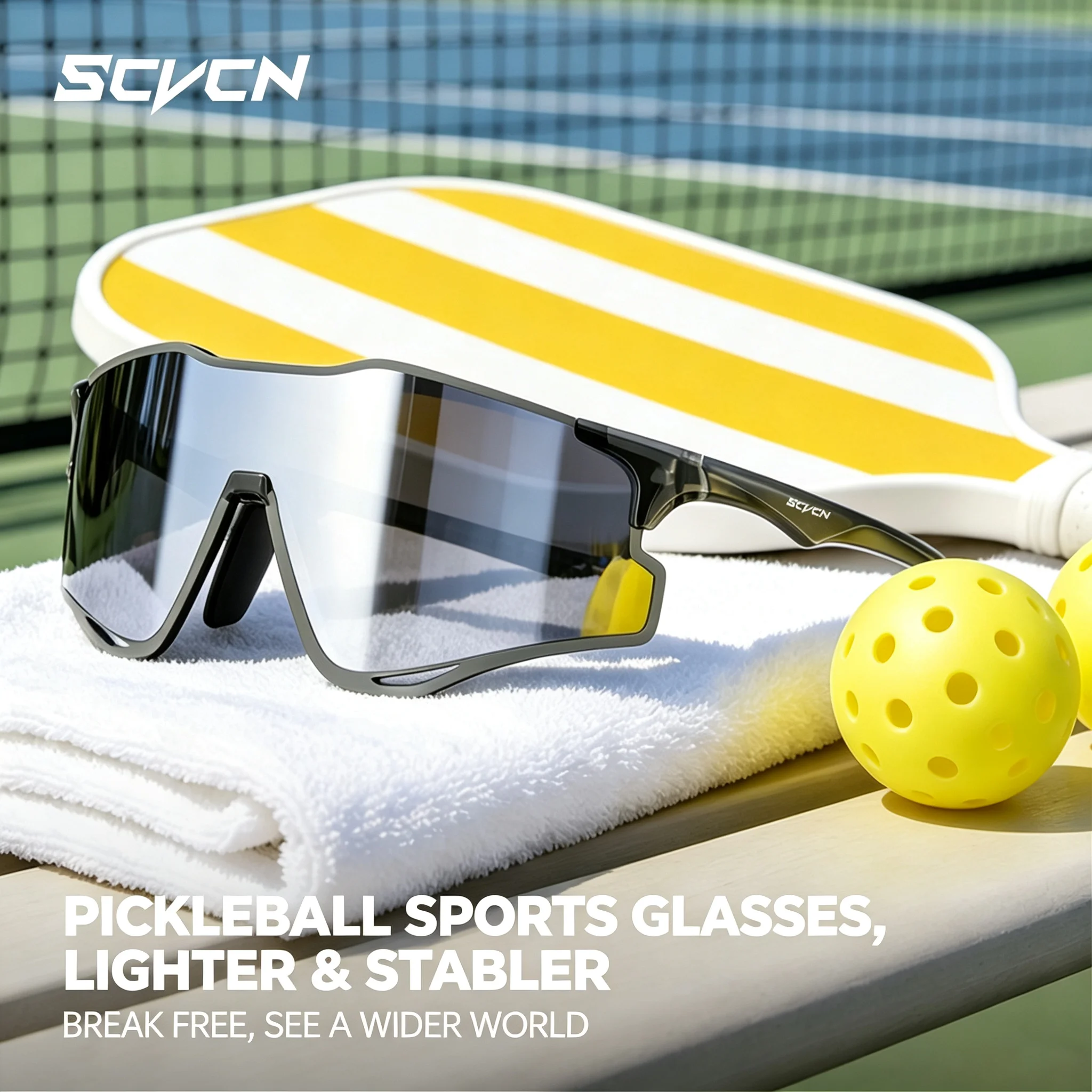 SCVCN Nuovi Occhiali da Ciclismo Fotocromatici UV400, Confezione Multipla, Occhiali da Sole per Uomo e Donna, Occhiali Ultraleggeri per Maratona, Occhiali Sportivi da Corsa, Occhiali Leggeri per Sport