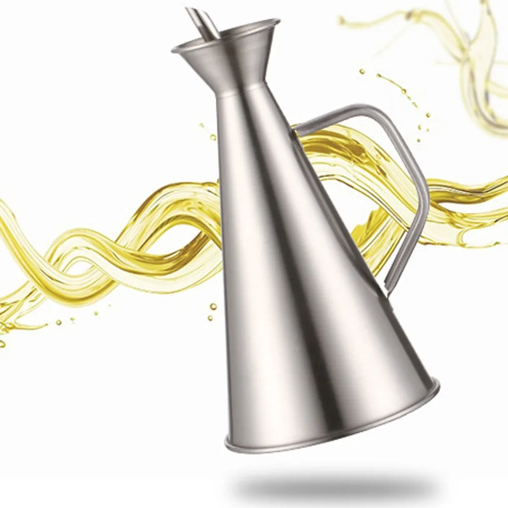 304 Stainless Steel Oil Dispenser Bottle 250ml/500ml/750ml/1000ml Oil Storage Container Oil Storage Tank Kitchen Cooking