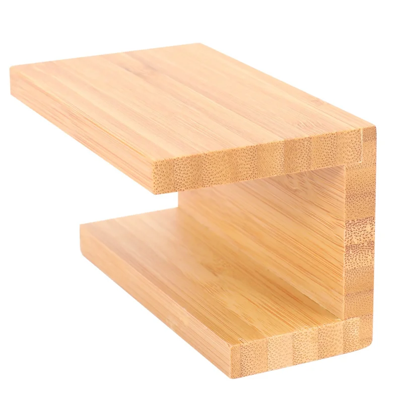 

Compact 5X Bamboo Wood Desktop Business Card Holder For Desk Sturdy Business Card Display Stand For Office For Men Women