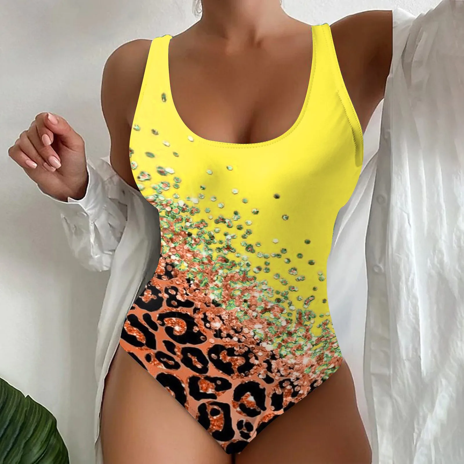 Women'S One-Piece Swimsuit Printed Beach Swimwear Summer Beach Wear For Women Bodysuit Swimming Swimsuits купальник женский