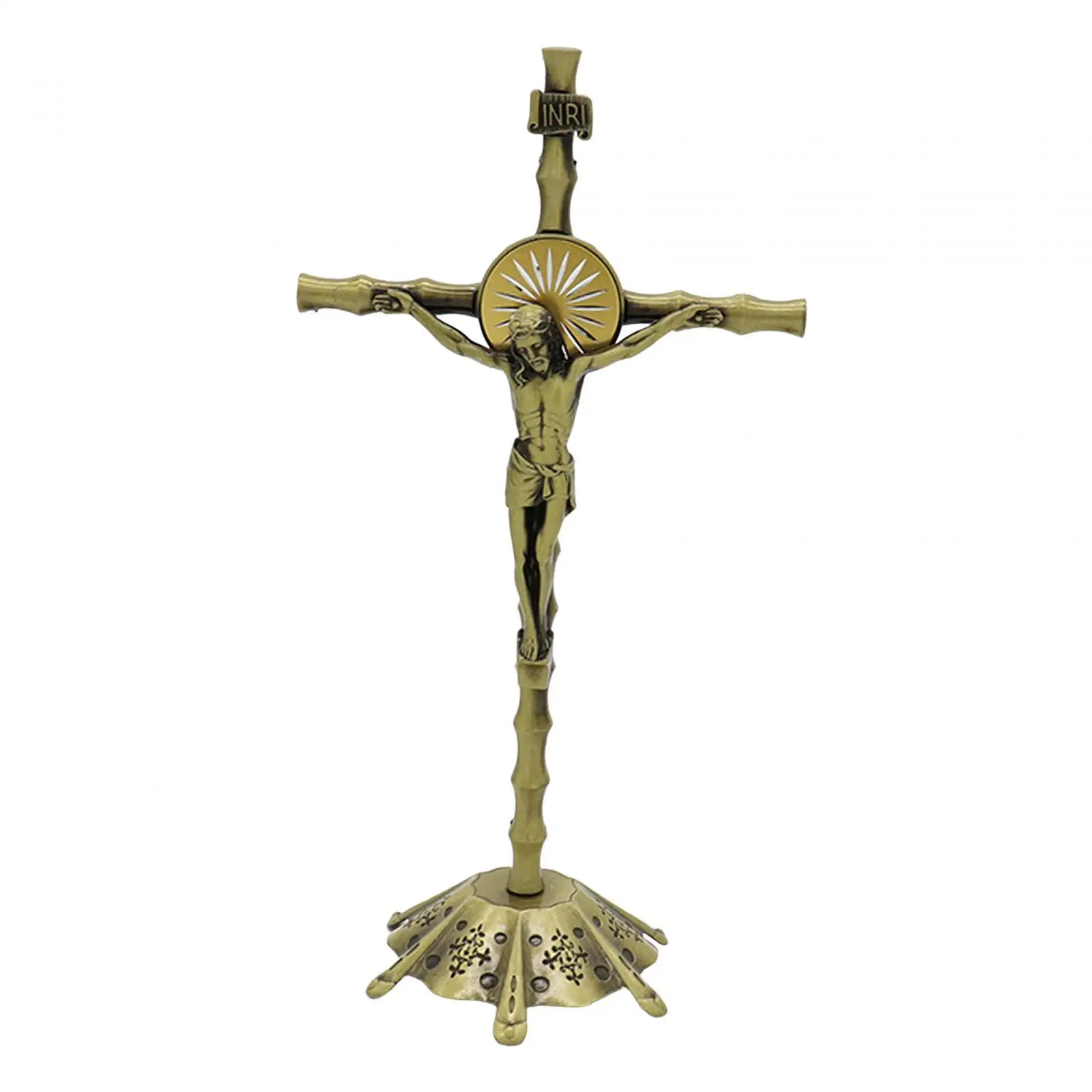 Crucifix Figurine Crucifix Wall Cross Statue Miniature Religious Church Decor