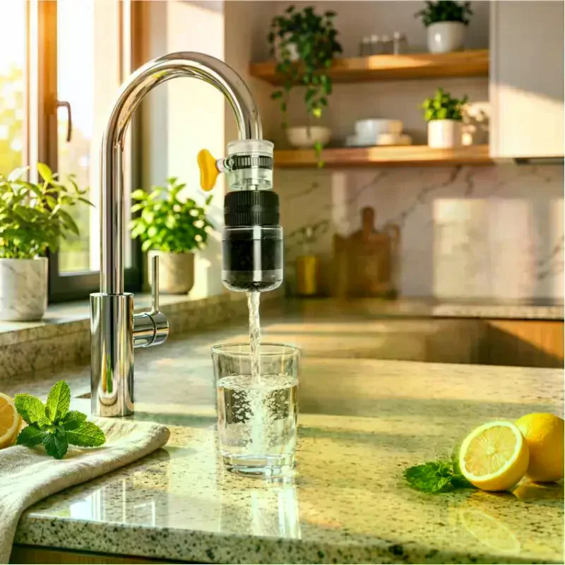 Titanium Faucet Water Filter Efficient Impurity Removal Easy Installation For Home Kitchen Vegetable Washing Daily Use