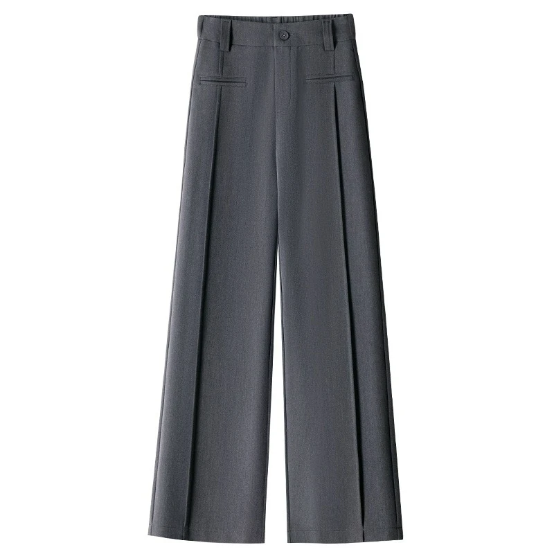 2026 Fashion Narrow Suit Pants Women's Casual Trousers Spring Summer High-waisted Straight Pants Elegant Female Comfy Trousers