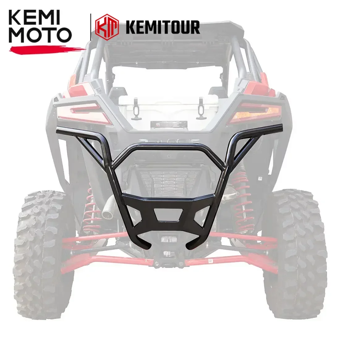 KEMIMOTO UTV Matte Black Rear Brush Guard Bumper #2883746-458 Compatible with Polaris RZR PRO XP / XP 4 2020-2024