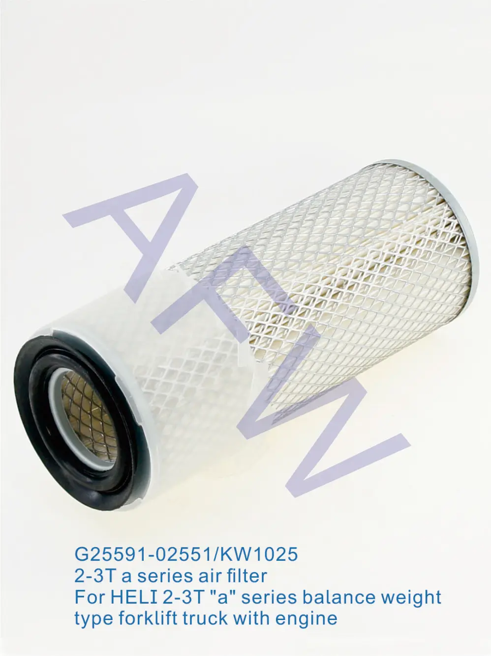 

G25591-02551/KW1025，2-3T a series air filter，For 2-3T "a" series internal combustion Heli forklift truck