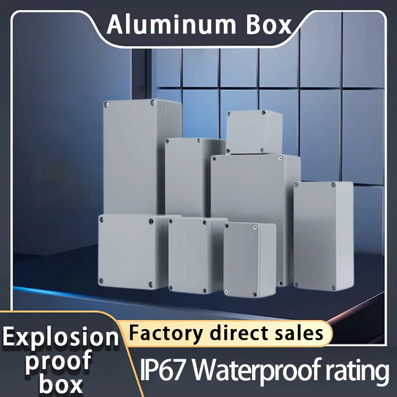 IP67 Cast Aluminum Waterproof Junction Box, Explosion-proof Sealed Enclosure, Industrial Electronic Enclosure