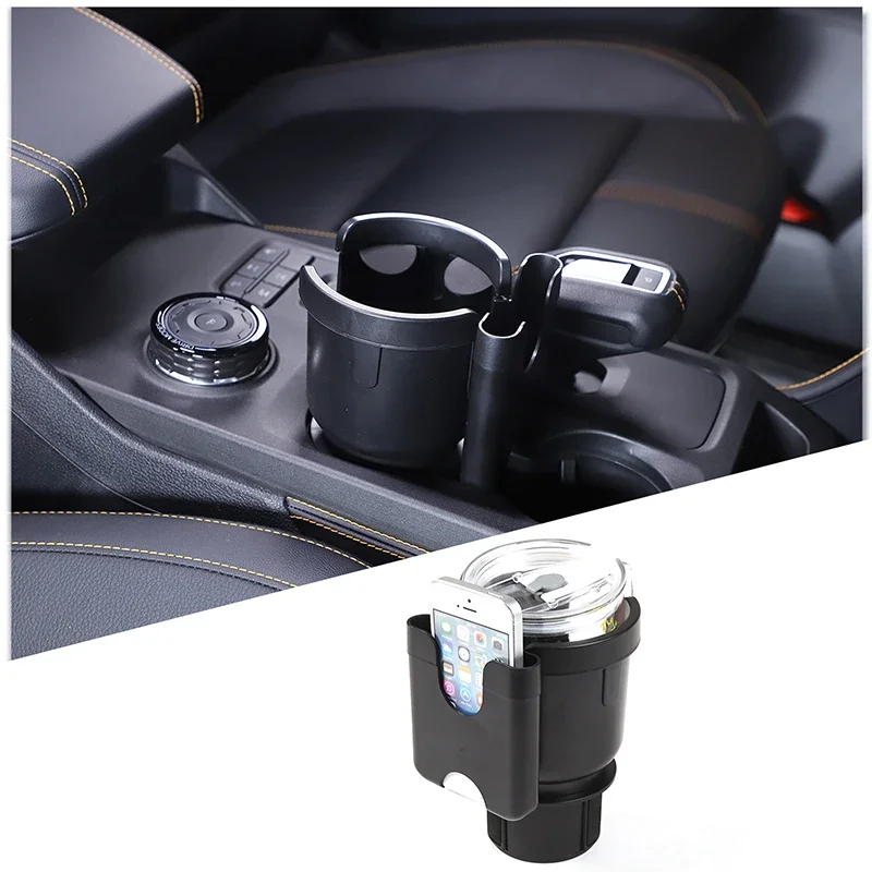 

For Ford Ranger 2023 Car cup holder expander 2-in-1 multi-functional car water cup holder mobile phone holder