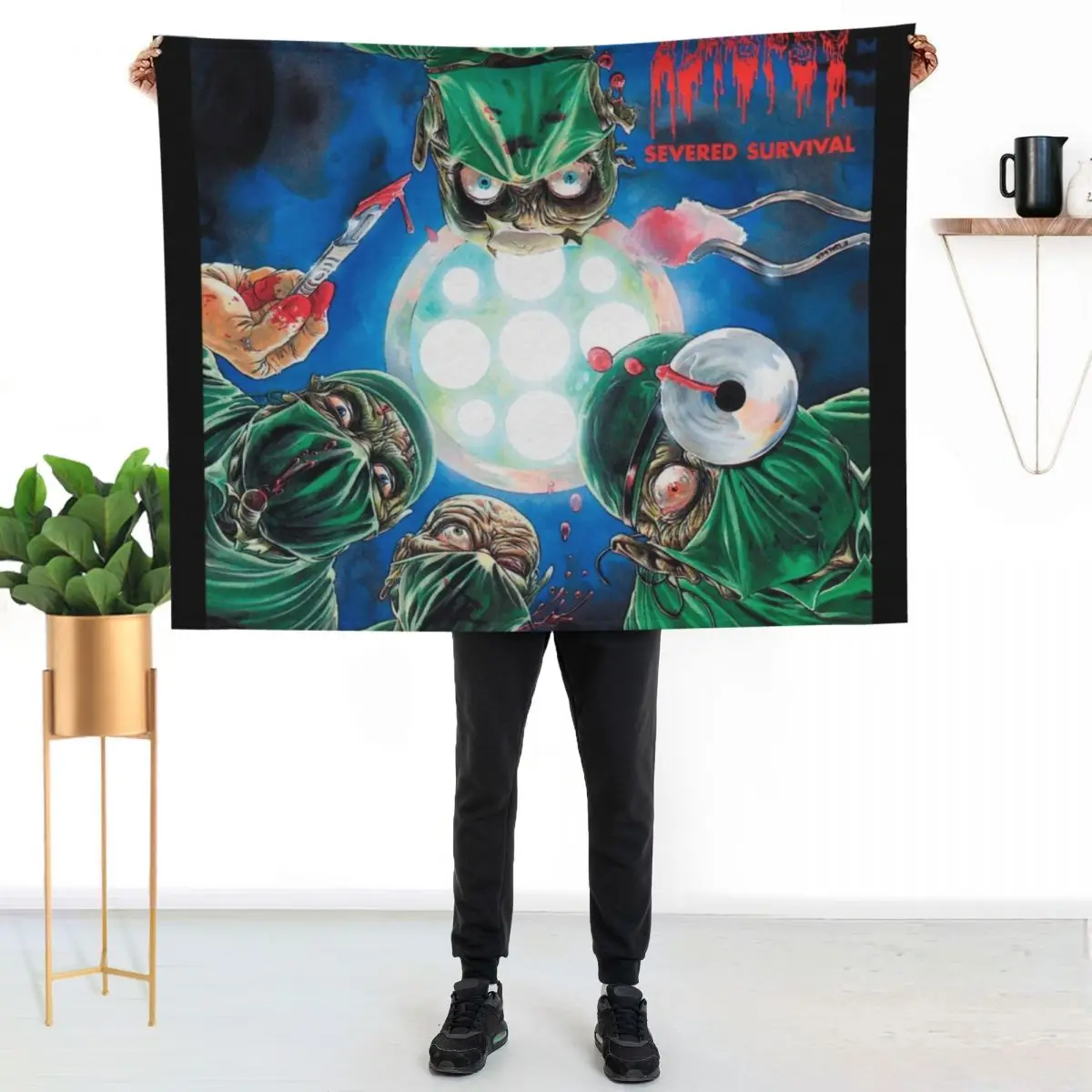 Severed Survival - Autopsy Throw Blanket Thermals For Travel Single Shaggy heavy to sleep Sofas Flannel Blankets
