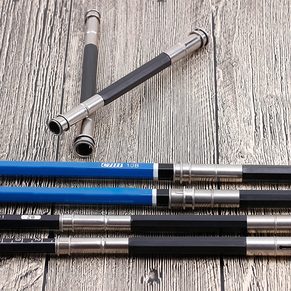 Dual-headed Pencil Extender Holder Adjustable Pencil Lengthen Sleeve Practical Exquisite Portable Creative Painting Drawing Tool